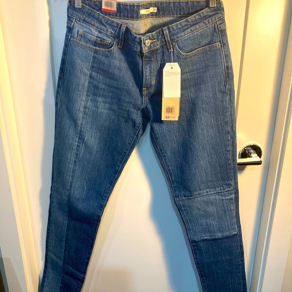 LEVI’S Jeans 711 Sz 29 w/ Patchwork in Various Washes NWT